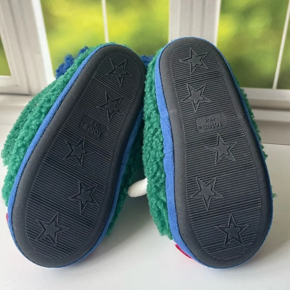 Kids Green Dino booties Sz 13-1